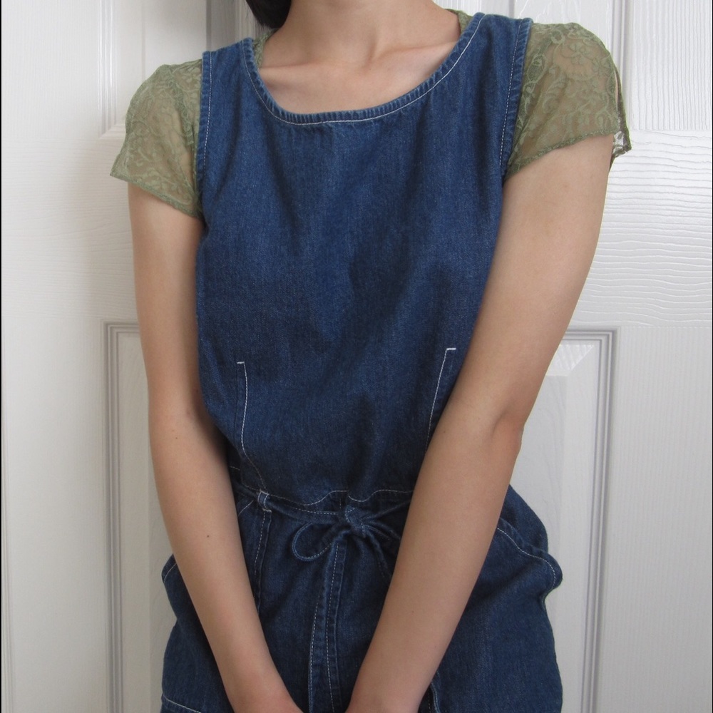 denim midi dress